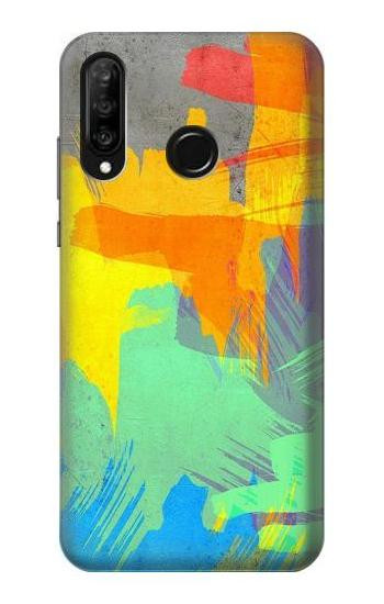 S3423 Brush Stroke Etui Coque Housse pour Huawei P30 lite