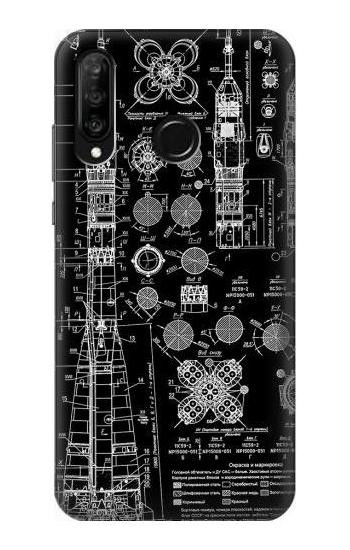 S3436 Apollo Blue Print Etui Coque Housse pour Huawei P30 lite