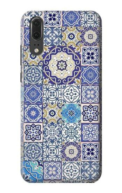 S3537 Moroccan Mosaic Pattern Etui Coque Housse pour Huawei P20