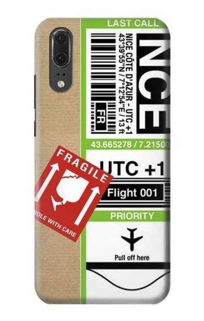 S3543 Luggage Tag Art Etui Coque Housse pour Huawei P20