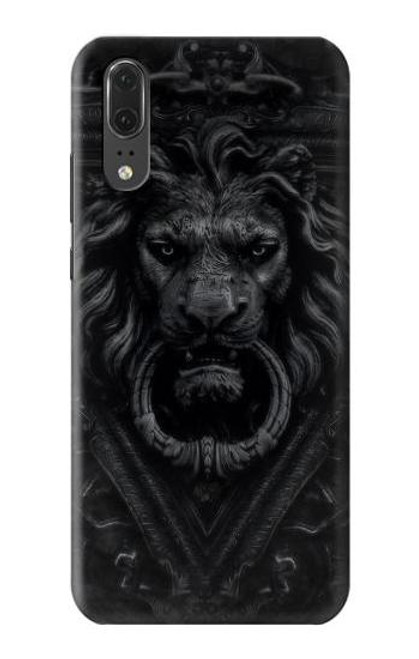 S3619 Dark Gothic Lion Etui Coque Housse pour Huawei P20