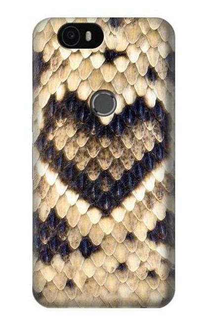 S3417 Diamond Rattle Snake Graphic Print Etui Coque Housse pour Huawei Nexus 6P