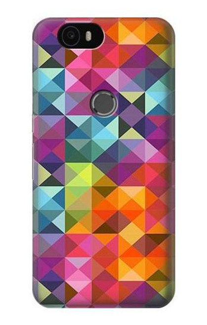 S3477 Abstract Diamond Pattern Etui Coque Housse pour Huawei Nexus 6P