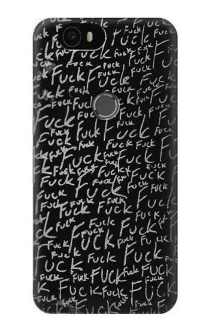 S3478 Funny Words Blackboard Etui Coque Housse pour Huawei Nexus 6P