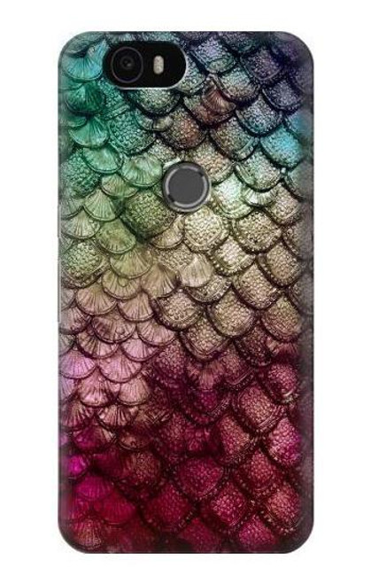 S3539 Mermaid Fish Scale Etui Coque Housse pour Huawei Nexus 6P