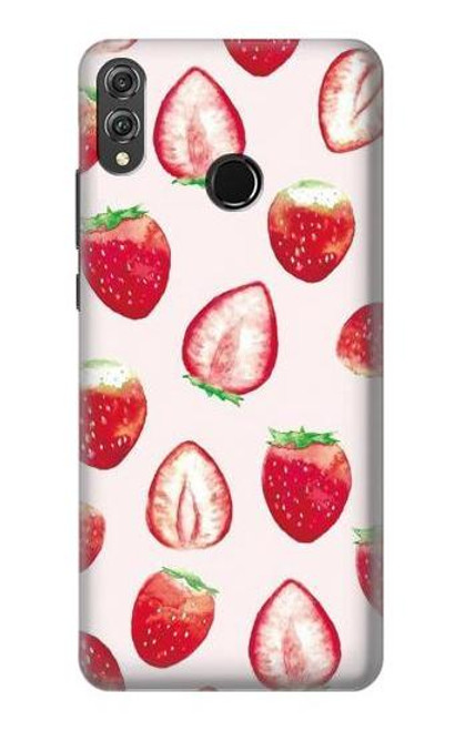 S3481 Strawberry Etui Coque Housse pour Huawei Honor 8X