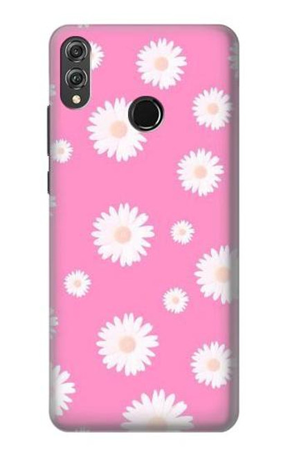 S3500 Pink Floral Pattern Etui Coque Housse pour Huawei Honor 8X