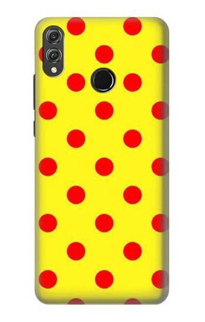 S3526 Red Spot Polka Dot Etui Coque Housse pour Huawei Honor 8X