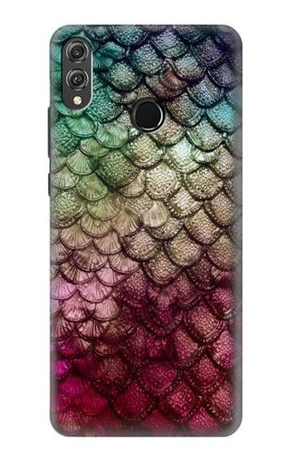S3539 Mermaid Fish Scale Etui Coque Housse pour Huawei Honor 8X