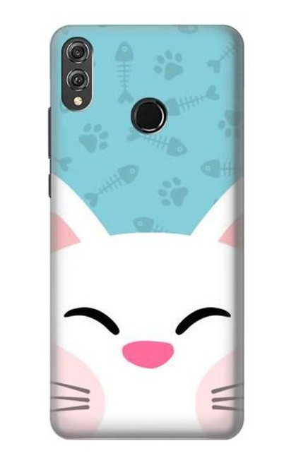 S3542 Cute Cat Cartoon Etui Coque Housse pour Huawei Honor 8X