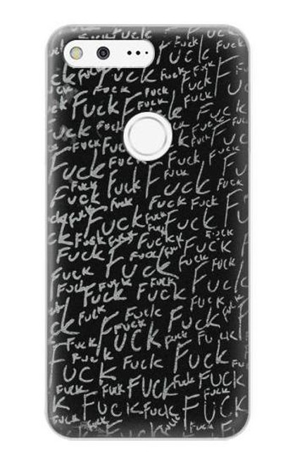 S3478 Mots drôles Noirboard Etui Coque Housse pour Google Pixel XL