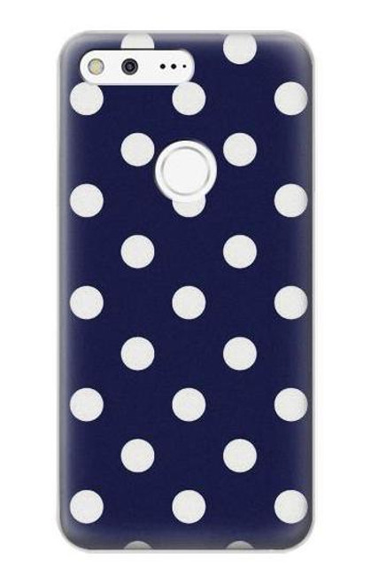 S3533 Bleu à pois Etui Coque Housse pour Google Pixel XL