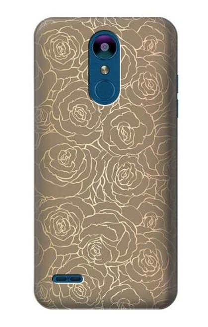 S3466 Gold Rose Pattern Etui Coque Housse pour LG K8 (2018)