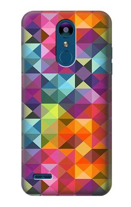 S3477 Abstract Diamond Pattern Etui Coque Housse pour LG K8 (2018)