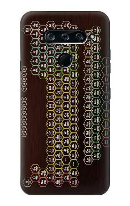S3544 Neon Honeycomb Periodic Table Etui Coque Housse pour LG V40, LG V40 ThinQ