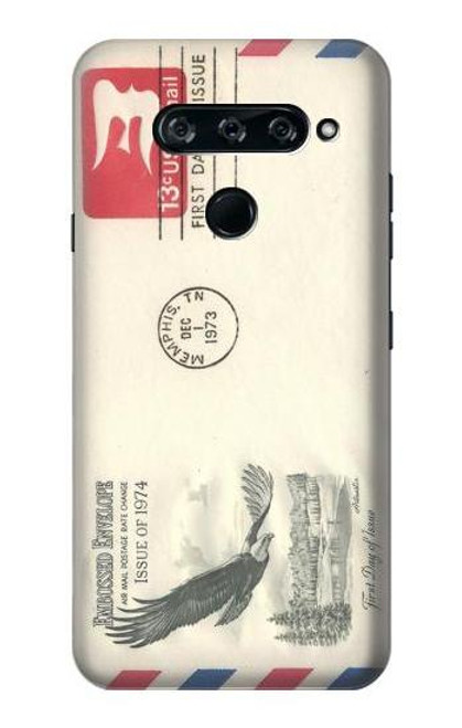 S3551 Vintage Airmail Envelope Art Etui Coque Housse pour LG V40, LG V40 ThinQ