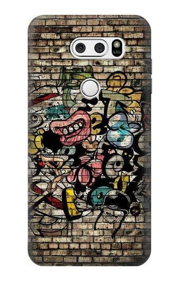 S3394 Graffiti Wall Etui Coque Housse pour LG V30, LG V30 Plus, LG V30S ThinQ, LG V35, LG V35 ThinQ