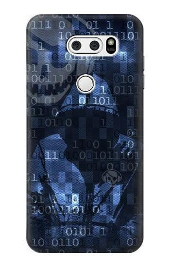 S3431 Digital Code Cyber Hacker Etui Coque Housse pour LG V30, LG V30 Plus, LG V30S ThinQ, LG V35, LG V35 ThinQ