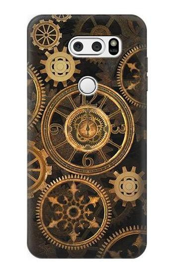 S3442 Clock Gear Etui Coque Housse pour LG V30, LG V30 Plus, LG V30S ThinQ, LG V35, LG V35 ThinQ