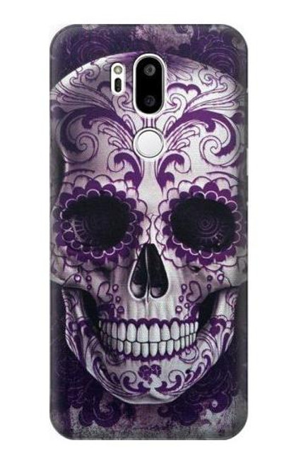 S3582 Purple Sugar Skull Etui Coque Housse pour LG G7 ThinQ