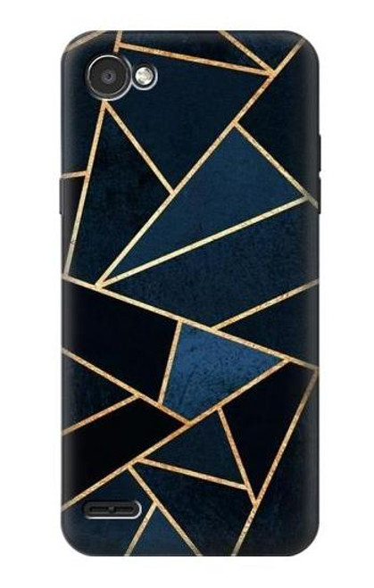 S3479 Navy Blue Graphic Art Etui Coque Housse pour LG Q6