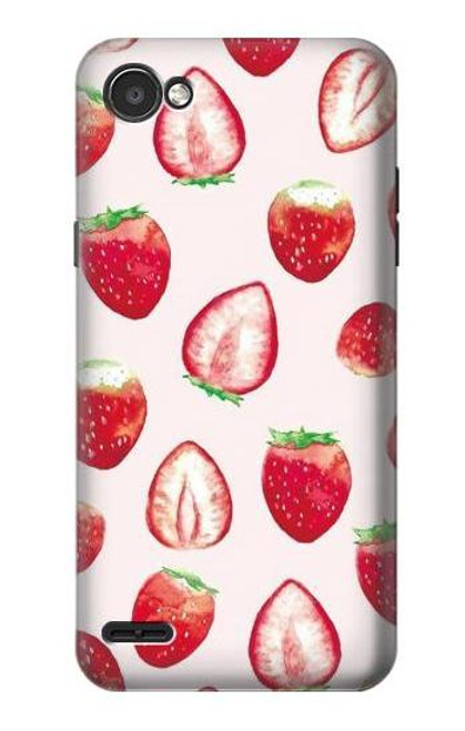 S3481 Strawberry Etui Coque Housse pour LG Q6