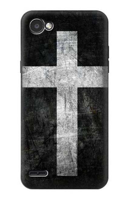 S3491 Christian Cross Etui Coque Housse pour LG Q6