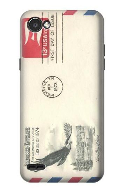 S3551 Vintage Airmail Envelope Art Etui Coque Housse pour LG Q6