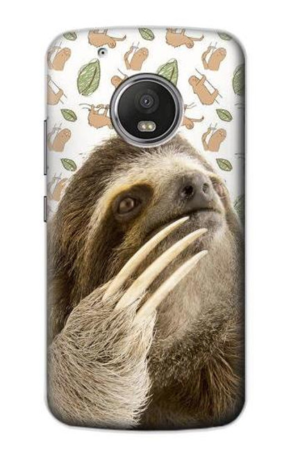 S3559 Sloth Pattern Etui Coque Housse pour Motorola Moto G5 Plus