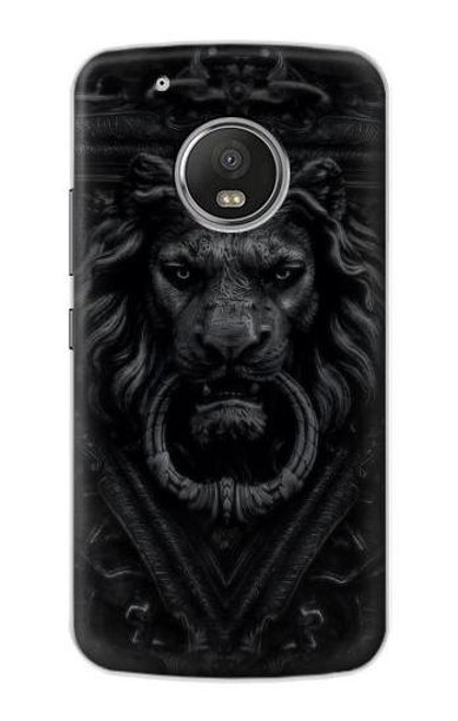 S3619 Dark Gothic Lion Etui Coque Housse pour Motorola Moto G5 Plus