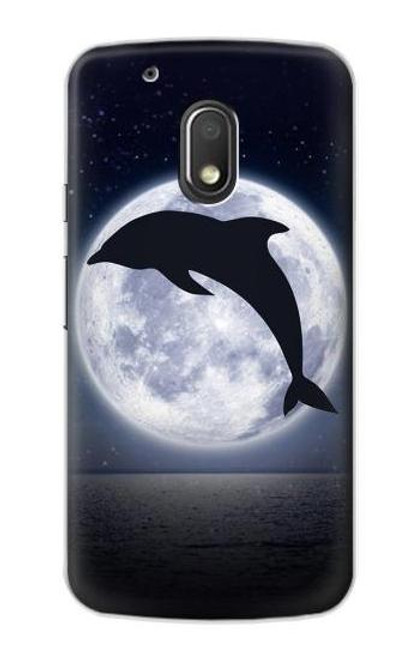S3510 Dolphin Moon Night Etui Coque Housse pour Motorola Moto G4 Play