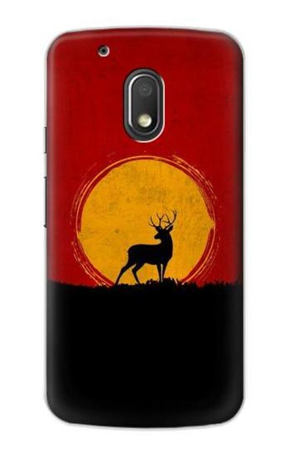 S3513 Deer Sunset Etui Coque Housse pour Motorola Moto G4 Play