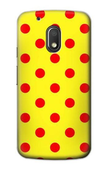 S3526 Red Spot Polka Dot Etui Coque Housse pour Motorola Moto G4 Play