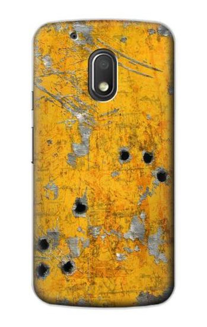 S3528 Bullet Rusting Yellow Metal Etui Coque Housse pour Motorola Moto G4 Play