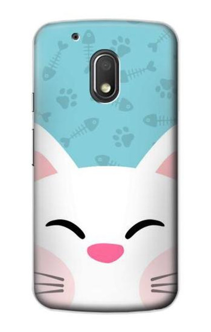 S3542 Cute Cat Cartoon Etui Coque Housse pour Motorola Moto G4 Play