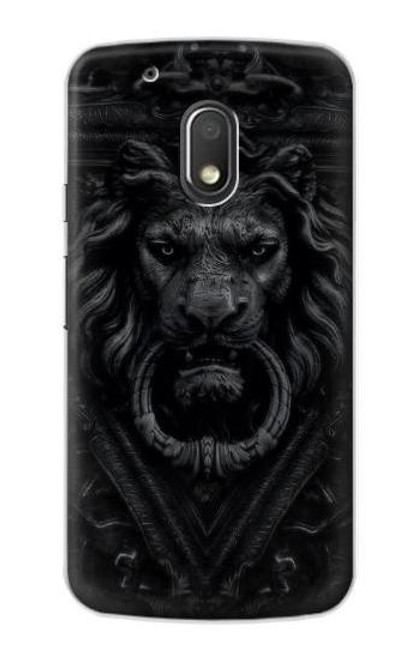 S3619 Dark Gothic Lion Etui Coque Housse pour Motorola Moto G4 Play