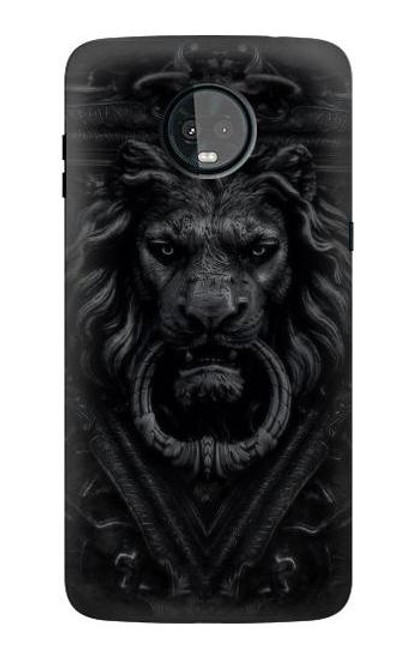 S3619 Dark Gothic Lion Etui Coque Housse pour Motorola Moto Z3, Z3 Play