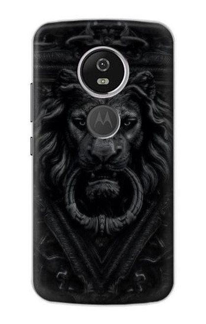 S3619 Dark Gothic Lion Etui Coque Housse pour Motorola Moto E5 Plus