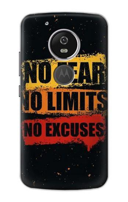 S3492 No Fear Limits Excuses Etui Coque Housse pour Motorola Moto G6 Play, Moto G6 Forge, Moto E5