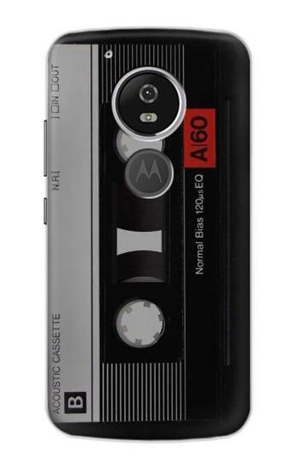 S3516 Vintage Cassette Tape Etui Coque Housse pour Motorola Moto G6 Play, Moto G6 Forge, Moto E5