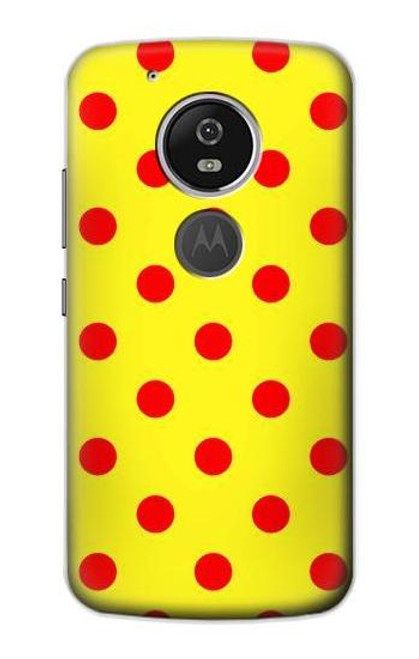 S3526 Red Spot Polka Dot Etui Coque Housse pour Motorola Moto G6 Play, Moto G6 Forge, Moto E5