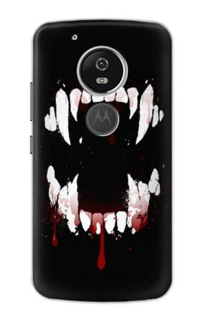 S3527 Vampire Teeth Bloodstain Etui Coque Housse pour Motorola Moto G6 Play, Moto G6 Forge, Moto E5