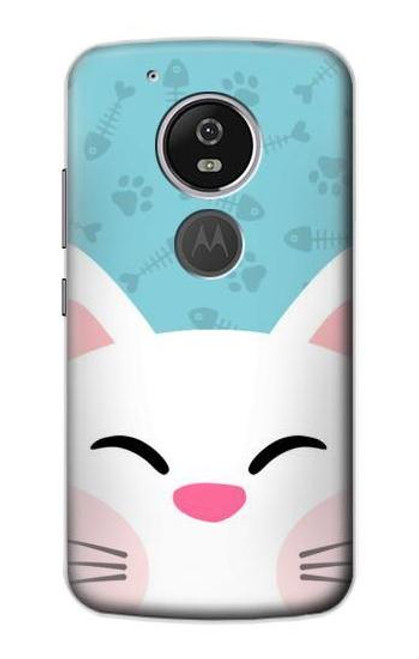 S3542 Cute Cat Cartoon Etui Coque Housse pour Motorola Moto G6 Play, Moto G6 Forge, Moto E5