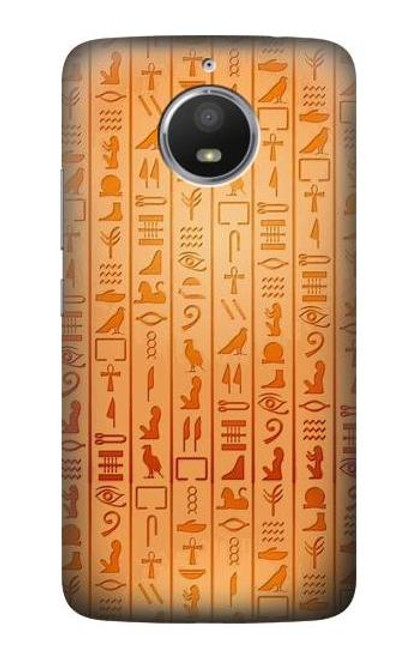 S3440 Egyptian Hieroglyphs Etui Coque Housse pour Motorola Moto E4 Plus