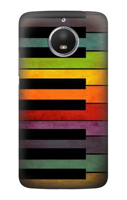 S3451 Colorful Piano Etui Coque Housse pour Motorola Moto E4 Plus