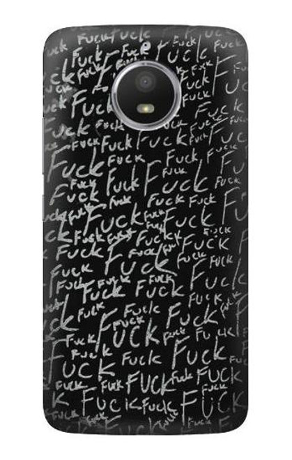 S3478 Funny Words Blackboard Etui Coque Housse pour Motorola Moto E4 Plus