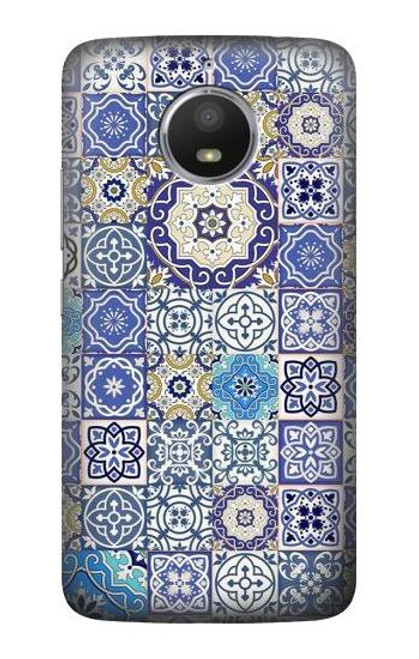 S3537 Moroccan Mosaic Pattern Etui Coque Housse pour Motorola Moto E4 Plus