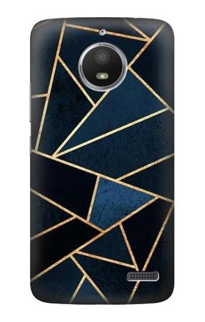 S3479 Navy Blue Graphic Art Etui Coque Housse pour Motorola Moto E4