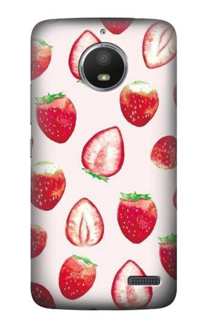 S3481 Strawberry Etui Coque Housse pour Motorola Moto E4