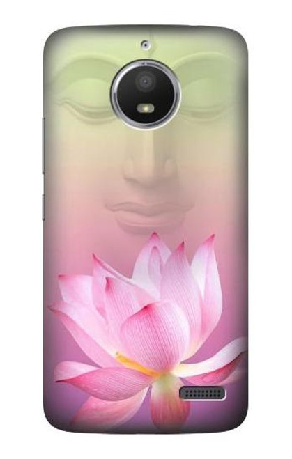 S3511 Lotus flower Buddhism Etui Coque Housse pour Motorola Moto E4
